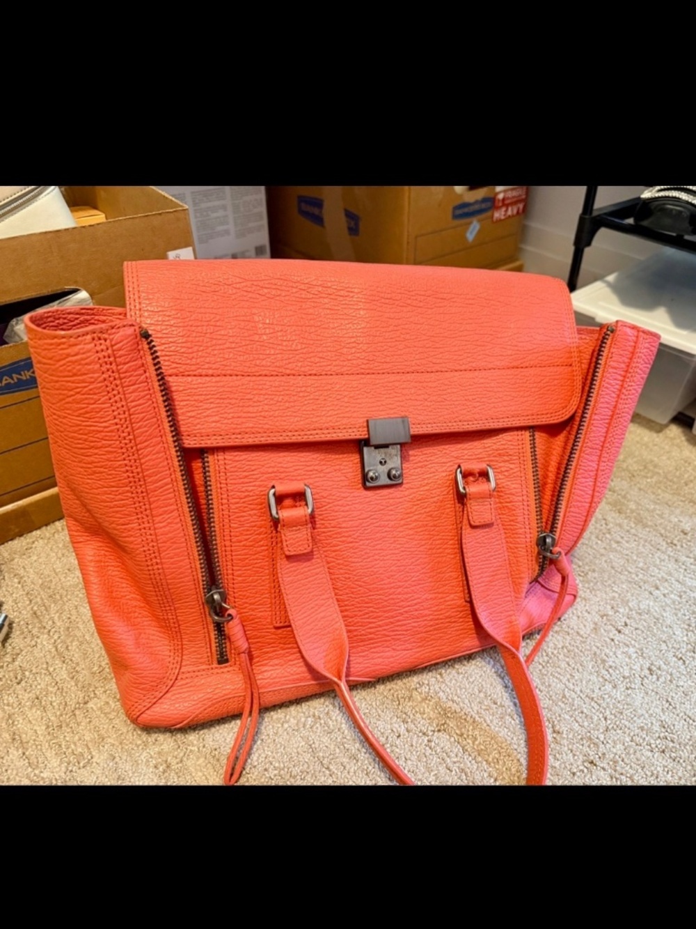 Authentic 31 Phillip Lim Pashli Medium Satchel Bag - Coral Pink